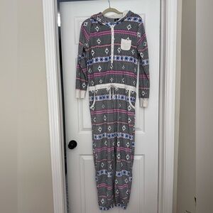 Kensie Fleece Onesie Pajamas, size L